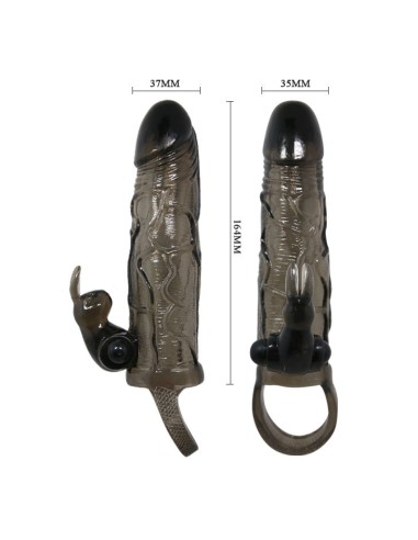 BRAVE MAN FUNDA REALISTICA PENE CON RABBIT 165 CM NEGRO
