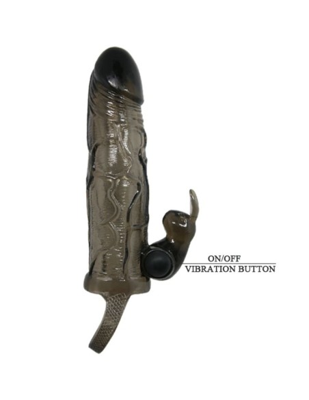 BRAVE MAN FUNDA REALISTICA PENE CON RABBIT 165 CM NEGRO