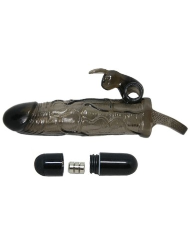 BRAVE MAN FUNDA REALISTICA PENE CON RABBIT 165 CM NEGRO