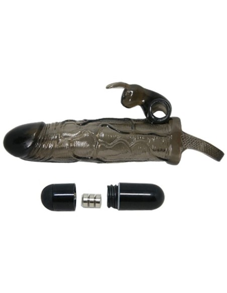 BRAVE MAN FUNDA REALISTICA PENE CON RABBIT 165 CM NEGRO