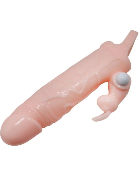 BRAVE MAN FUNDA PENE CON RABBIT VIBRADOR 165 CM NATURAL