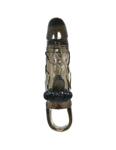 BRAVE MAN FUNDA PENE ANAL Y CLITORIS VIBRADOR 165 CM NEGRO