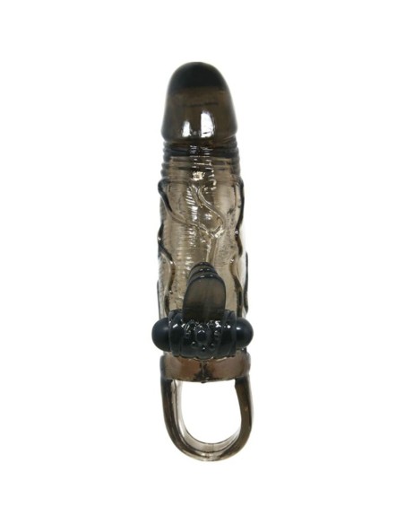 BRAVE MAN FUNDA PENE ANAL Y CLITORIS VIBRADOR 165 CM NEGRO
