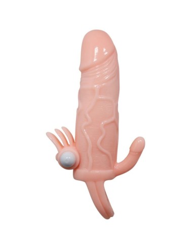 BRAVE MAN FUNDA PENE ANAL Y CLITORIS VIBRADOR 165 CM NATURAL