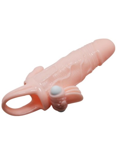 BRAVE MAN FUNDA PENE ANAL Y CLITORIS VIBRADOR 165 CM NATURAL