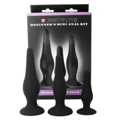 PRETTY BOTTOM KIT INICIACION ANAL PLUGS SILICONA 2