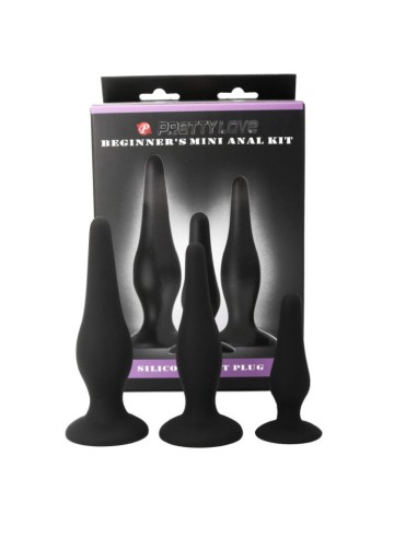 PRETTY BOTTOM KIT INICIACION ANAL PLUGS SILICONA