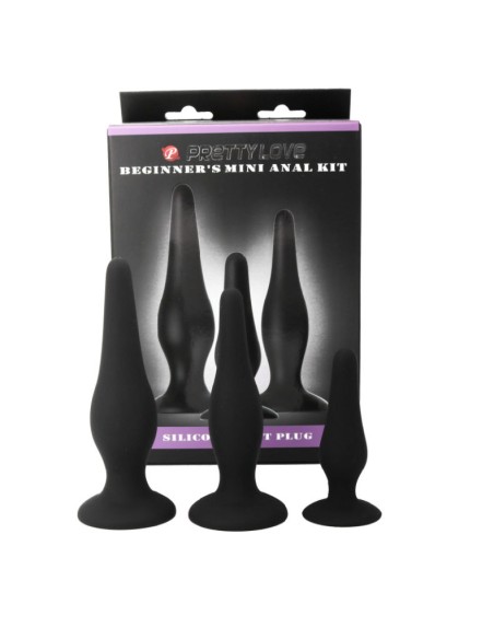PRETTY BOTTOM KIT INICIACION ANAL PLUGS SILICONA