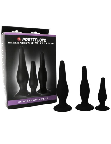 PRETTY BOTTOM KIT INICIACION ANAL PLUGS SILICONA