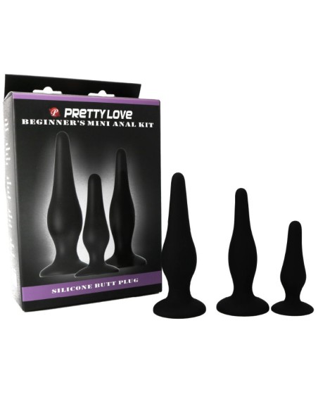 PRETTY BOTTOM KIT INICIACION ANAL PLUGS SILICONA