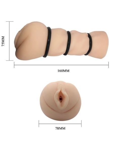 CRAZY BULL VAGINA MASTURBADOR CON ANILLOS