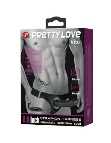 PRETTY LOVE MALE VITO STRAP ON CON DILDO HUECO Y VIBRACION 173 CM