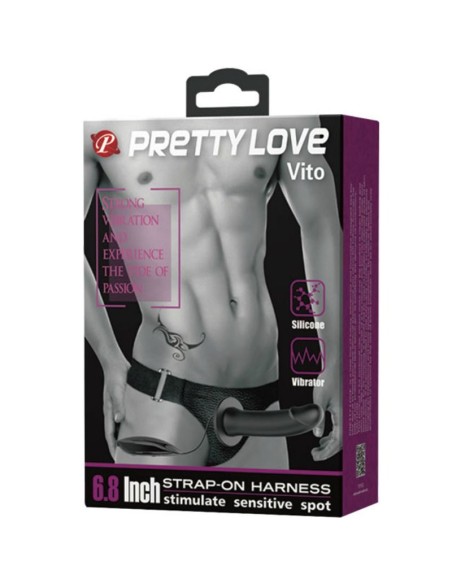 PRETTY LOVE MALE VITO STRAP ON CON DILDO HUECO Y VIBRACION 173 CM