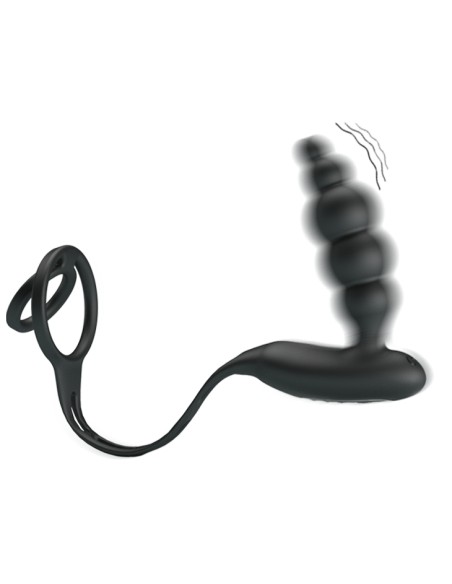 PRETTY LOVE BOTTOM ANILLOS PENE CON PLUG VIBRADOR