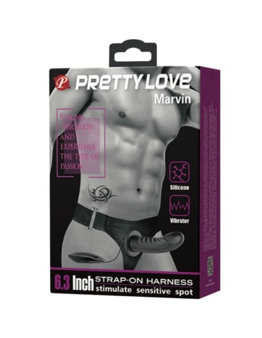 PRETTY LOVE MARVIN STRAP ON CON VIBRACION Y DILDO HUECO