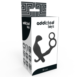ADDICTED TOYS PLUG ANAL CON ANILLA DOBLE PENE Y TESTICULOS NEGRO 2