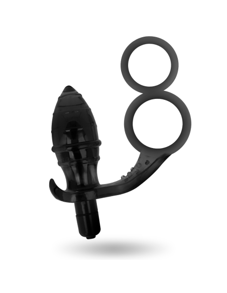ADDICTED TOYS PLUG ANAL CON ANILLA DOBLE NEGRO