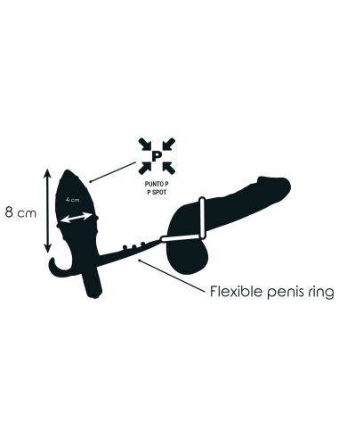ADDICTED TOYS PLUG ANAL CON ANILLA DOBLE NEGRO