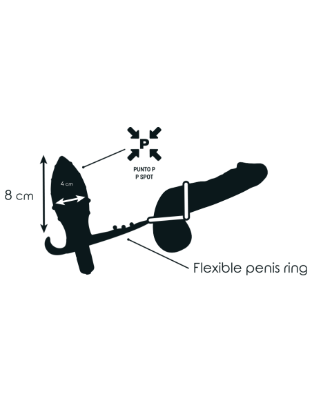 ADDICTED TOYS PLUG ANAL CON ANILLA DOBLE NEGRO
