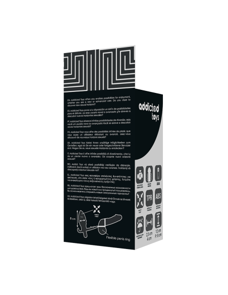 ADDICTED TOYS PLUG ANAL CON ANILLA DOBLE NEGRO
