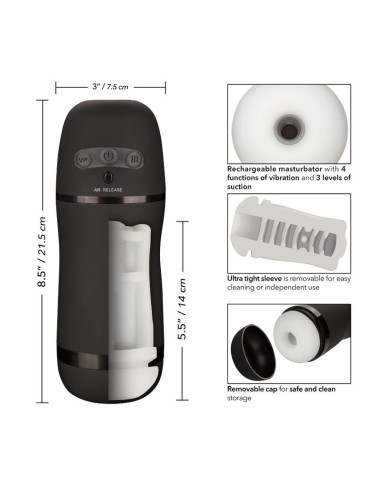 CALEX OPTIMUM POWER MASTURBADOR CON VIBRACION Y SUCCION