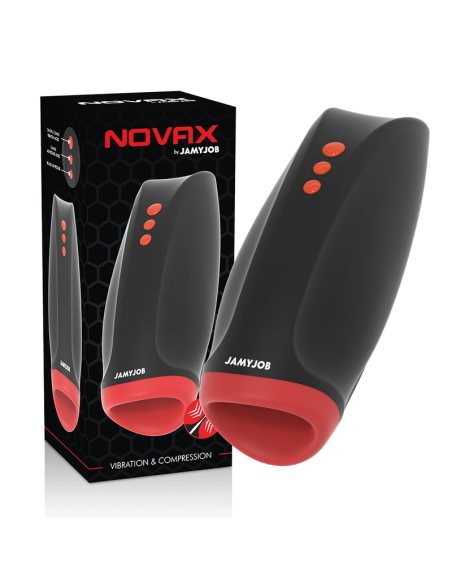 JAMYJOB NOVAX MASTURBADOR CON VIBRACION Y COMPRESIoN