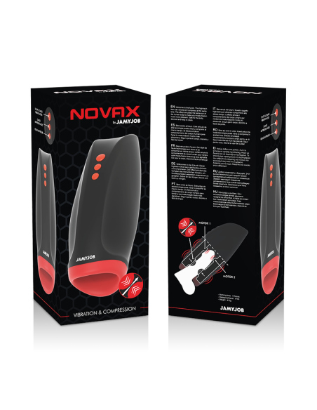 JAMYJOB NOVAX MASTURBADOR CON VIBRACION Y COMPRESIoN