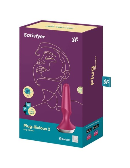 SATISFYER PLUG ILICIOUS 2 PLUG VIBRADOR BERRY