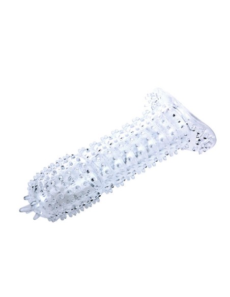 FUNDA TRANSPARENTE CON PUNTOS ESTIMULANTES 142 CM