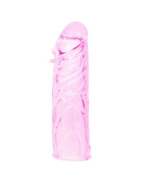FUNDA ROSA PENE SILICONA ESTIMULANTE 13CM