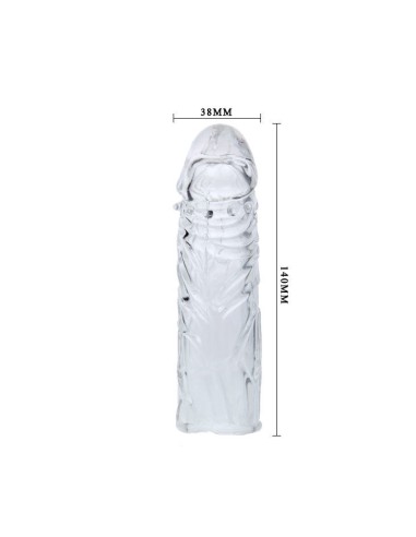 FUNDA TRANSPARENTE PARA EL PENE EN SILICONA 13CM