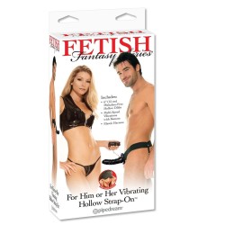 FETISH ARNES HUECO VIBRADOR PARA EL Y ELLA NEGRO 14CM 2
