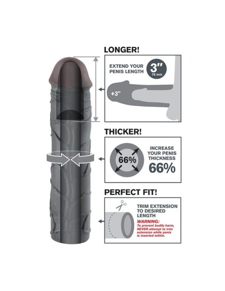 MEGA 3 EXTENSIoN NEGRO PARA EL PENE