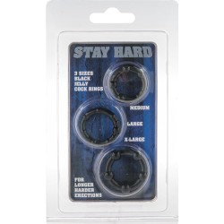 SEVENCREATIONS JUEGO TRES ANILLOS PENE NEGRO 2