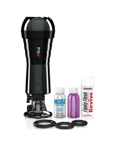 PDX ELITE MASTURBADOR CON VIBRACIoN Y EFECTO COMPRESOR