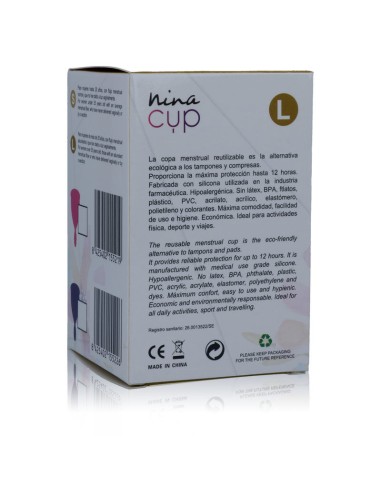 NINA CUP COPA MENSTRUAL TALLA L ROSA