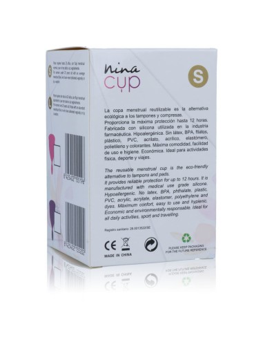NINA CUP COPA MENSTRUAL TALLA S ROSA