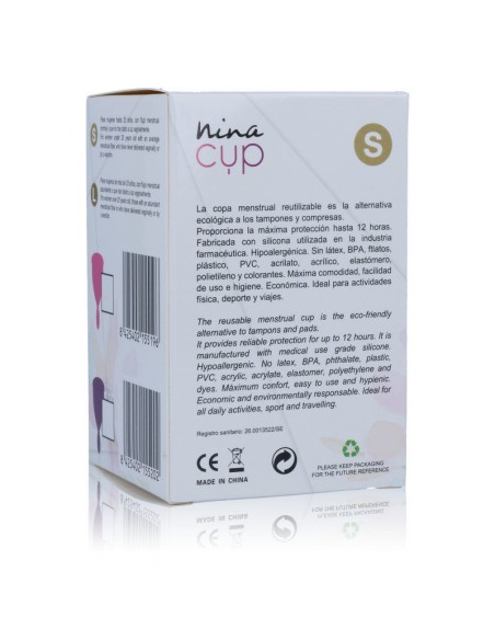 NINA CUP COPA MENSTRUAL TALLA S ROSA