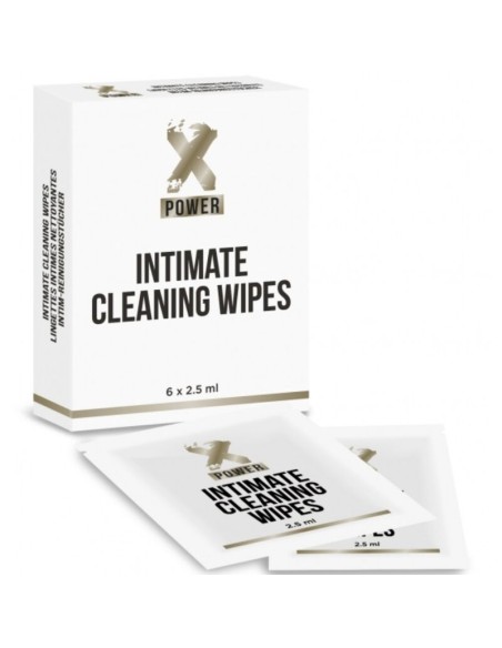 XPOWER INTIMATE CLEANING WIPES TOALLITAS LIMPIEZA INTIMA 6 UNIDADES