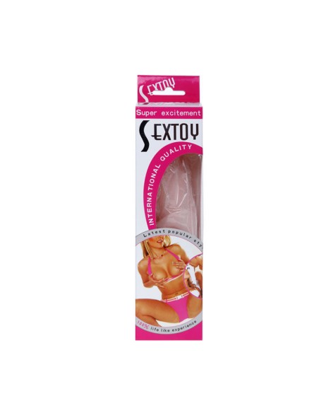 DILDO SILICONA TACTO PIEL REALISTICO 19CM