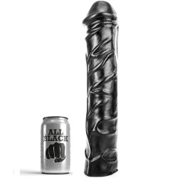 ALL BLACK DILDO GIGANTE FISTING SUAVE 32 CM