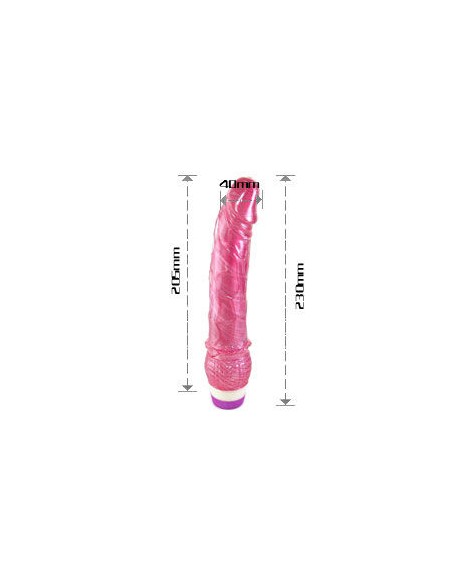 VIBRADOR ROJO REALISTICO 23 CM