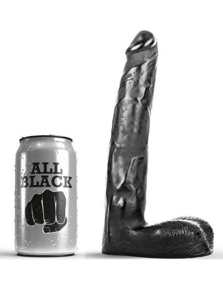 ALL BLACK DILDO REALISTICO 21CM
