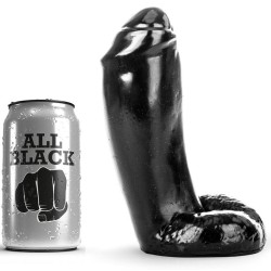 ALL BLACK DILDO REALISTICO 18CM