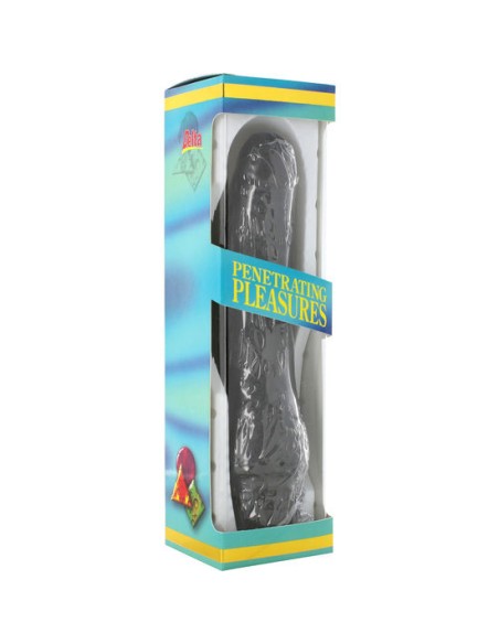 SEVENCREATIONS VINIL P SHAPE VIBRATOR BLACK PENE 20 CM