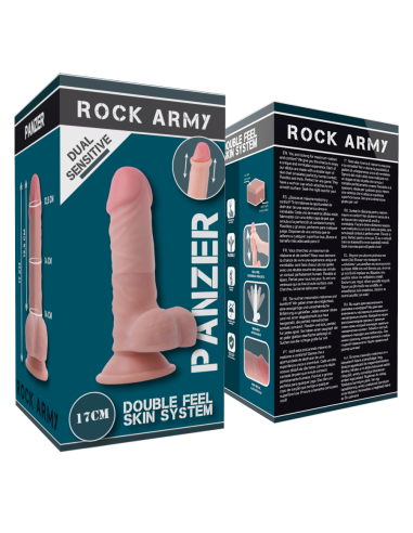ROCKARMY DUAL DENSITY PANZER DILDO REALISTA 17CM