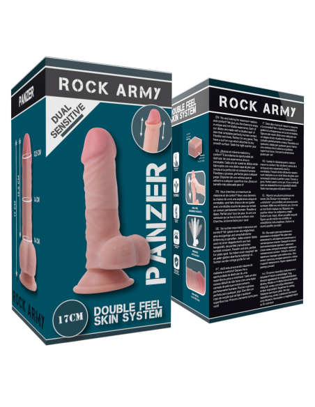 ROCKARMY DUAL DENSITY PANZER DILDO REALISTA 17CM