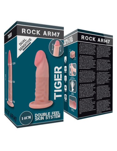 ROCKARMY DUAL DENSITY TIGER DILDO REALISTA 14CM