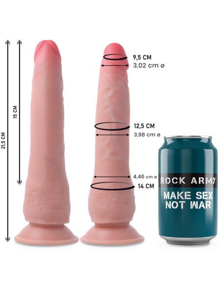 ROCKARMY DUAL DENSITY CRUSADER DILDO REALISTA 215CM