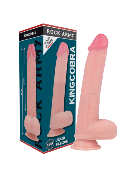 ROCKARMY LIQUID SILICONE DILDO PREMIUM KINGCOBRA 24CM